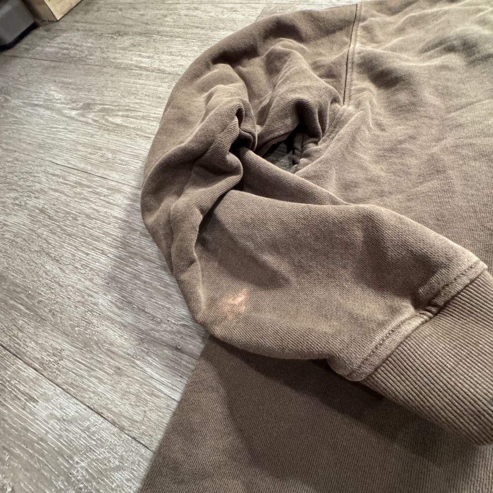 YOUNGLA Sweatshirt Mens XXL Brown Cotton Gym Workout Streetwear Oversized Y2K - Picture 8 of 11